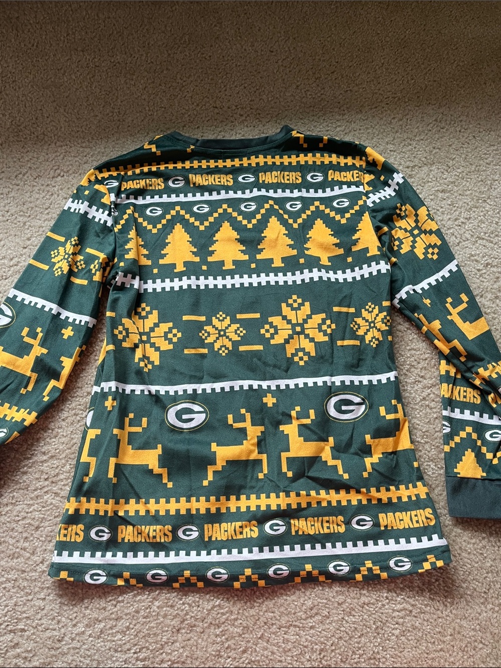 Green Bay Packers Holiday Pajama Set - Picture 4 of 8